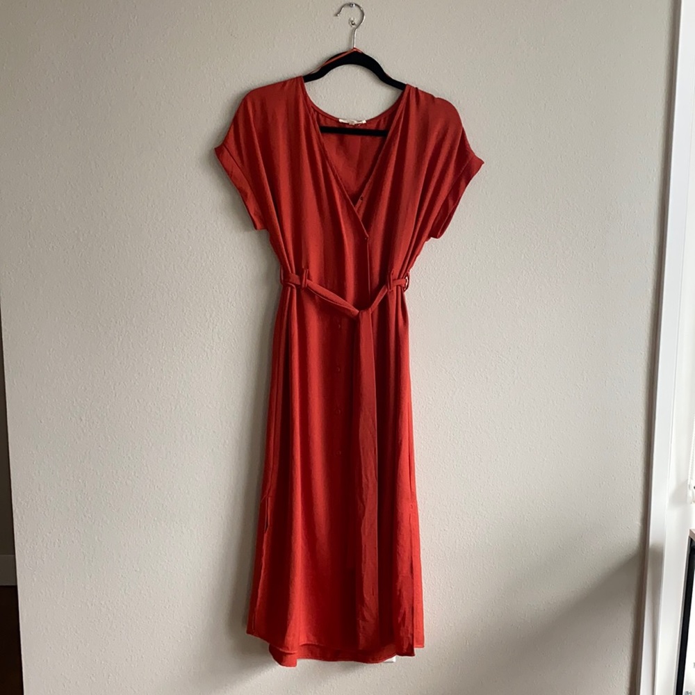Burnt Orange midi dress